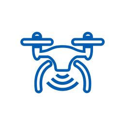 drone blue icon