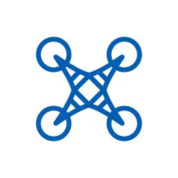 future drone outlook icon blue