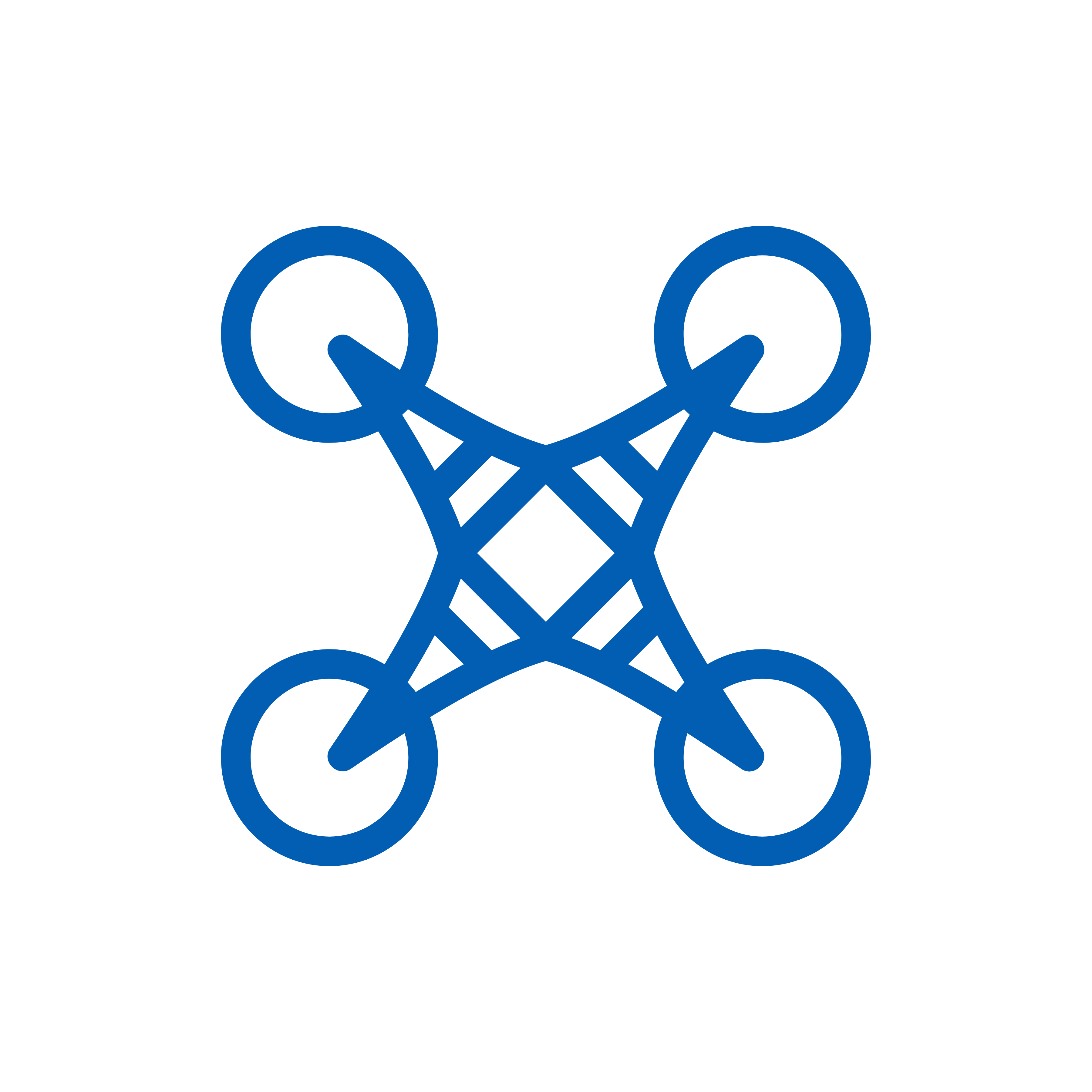 future drone outlook icon blue